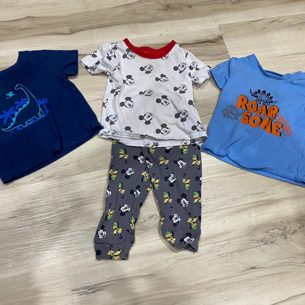 18M Baby Boy Bundle Disney Mickey Dinosaur 4pc